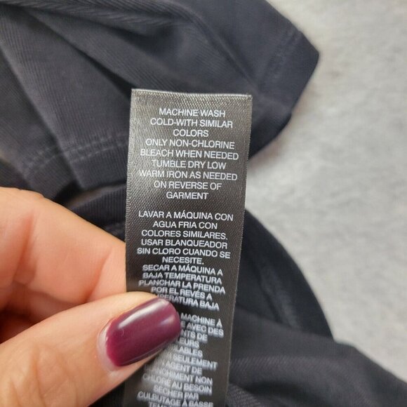 Chicos Travelers Cardigan Sz 3 Asymmetrical Hem Pullover Slinky Stretch Black - Picture 7 of 10